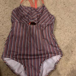 One piece striped swimsuit